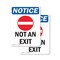 Signmission Not An Exit, 7 in W x Rectangle, Plastic OS-2PACK-NS-P-710-V-15166 - alternate 1